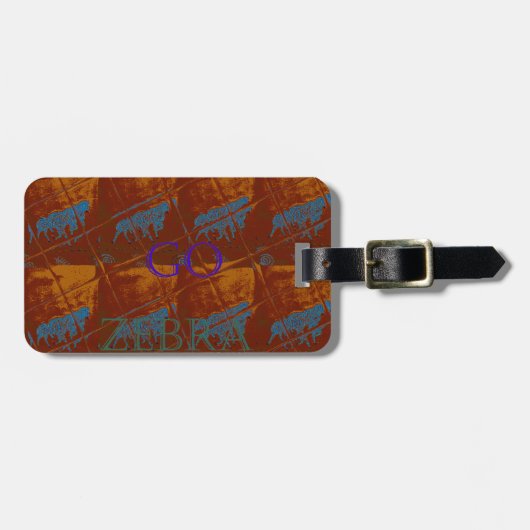 Savannah Safari Lasse Go Zebra Hakuna Matata mot Gepäckanhänger (Vorderseite horizontal)