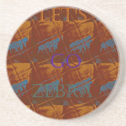 Savannah Safari Lasse Go Zebra Hakuna Matata mot Getränkeuntersetzer (Vorne)