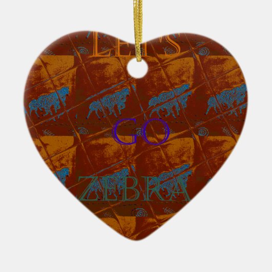 Savannah Safari Lasse Go Zebra Hakuna Matata mot Keramikornament (Vorne)