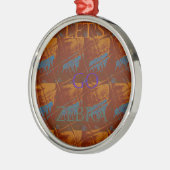 Savannah Safari Lasse Go Zebra Hakuna Matata mot Silbernes Ornament (Links)