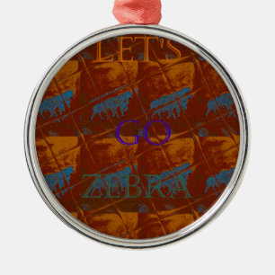 Savannah Safari Lasse Go Zebra Hakuna Matata mot Silbernes Ornament