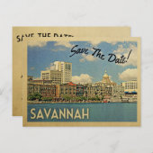 Savannah Save the Date Georgia Ankündigungspostkarte (Vorne/Hinten)