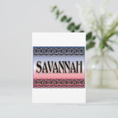 Savannah Scrollwork Postkarte (Stehend Vorderseite)