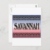 Savannah Scrollwork Postkarte (Vorne/Hinten)
