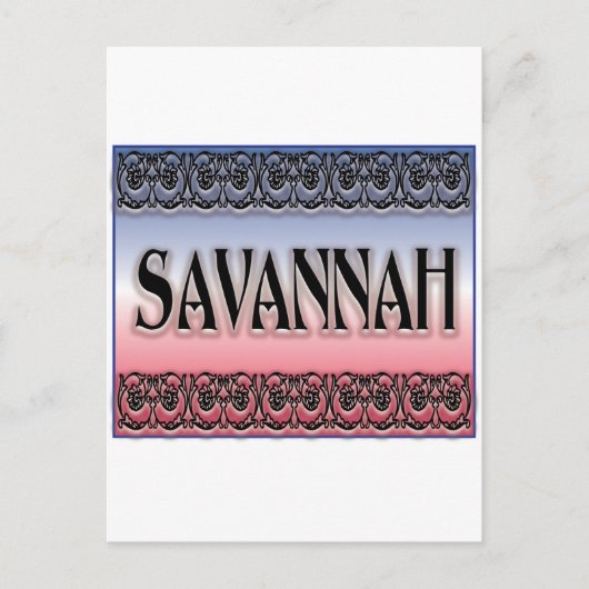 Savannah Scrollwork Postkarte (Vorderseite)