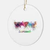 Savannah Skyline in Aquarell Keramik Ornament (Links)