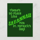SAVANNAH St Patricks Day Postkarte (Vorderseite)