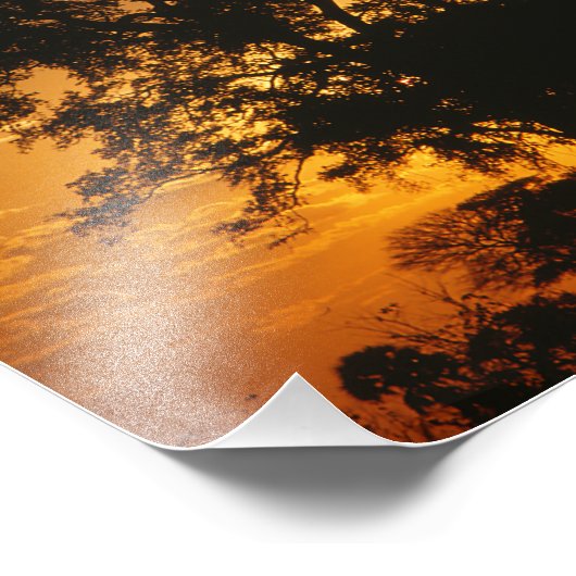 Savannah Sunset Fotodruck (Ecke)