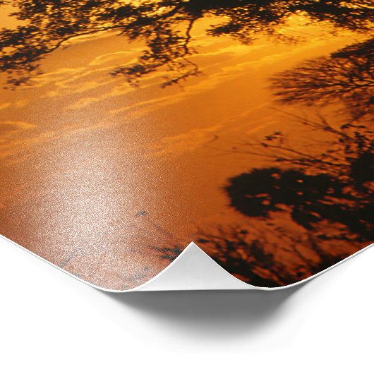 Savannah Sunset Fotodruck (Ecke)