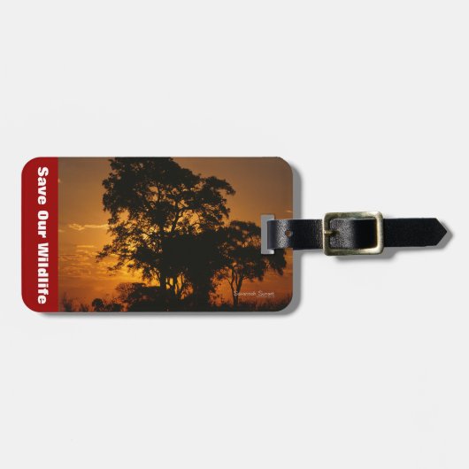 Savannah Sunset Gepäckanhänger (Vorderseite horizontal)