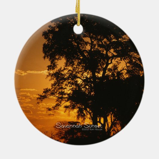 Savannah Sunset Keramik Ornament (Hinten)