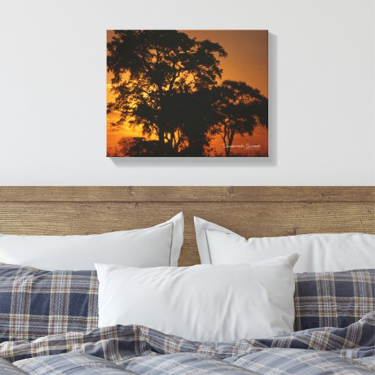 Savannah Sunset Leinwanddruck (Insitu (Schlafzimmer))