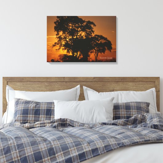 Savannah Sunset Leinwanddruck (Insitu (Schlafzimmer))