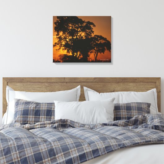 Savannah Sunset Leinwanddruck (Insitu (Schlafzimmer))
