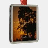Savannah Sunset Silbernes Ornament (Rechts)