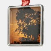 Savannah Sunset Silbernes Ornament (Links)