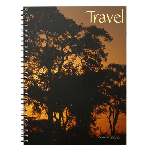 Savannah Sunset Travel Notebook Notizblock (Vorderseite)
