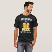 Savannah und Bier deshalb bin ich hier T-Shirt (Vorne ganz)