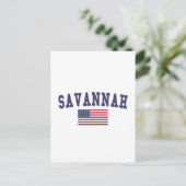 Savannah US Flag Postkarte (Stehend Vorderseite)