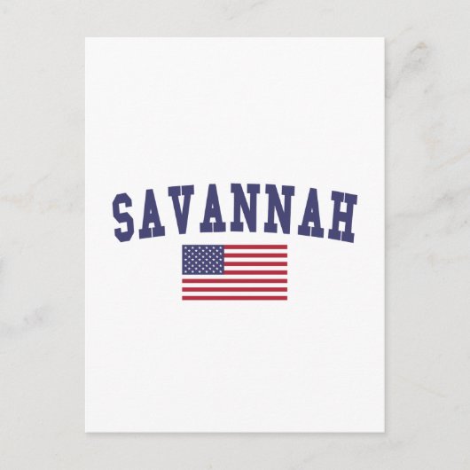 Savannah US Flag Postkarte (Vorderseite)