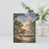 Savannah USA Postkarte (Stehend Vorderseite)