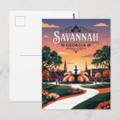 Savannah USA Postkarte (Vorne/Hinten)
