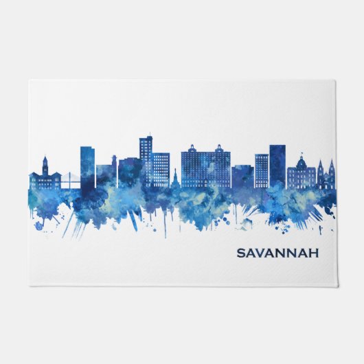 Savannah USA Skyline Blue Fußmatte (Vorderseite)
