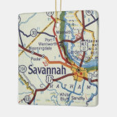 Savannah Vintage Karte Keramikornament (Links)