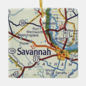 Savannah Vintage Karte Keramikornament (Vorderseite)
