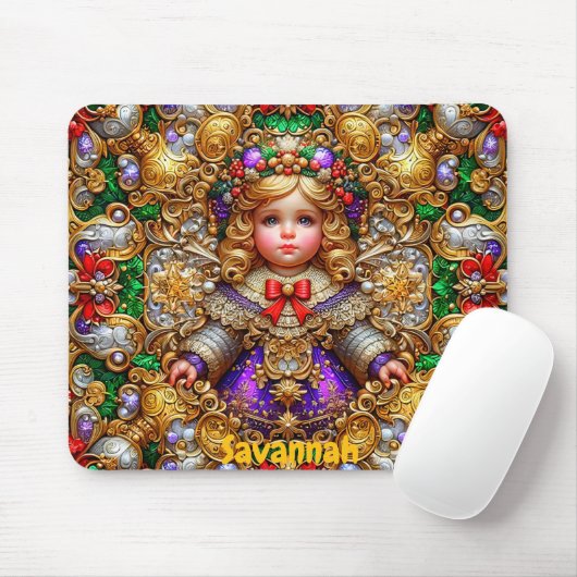 SAVANNAH ~ Vintage Weihnachtsdoll ~ Mousepad (Mit Mouse)