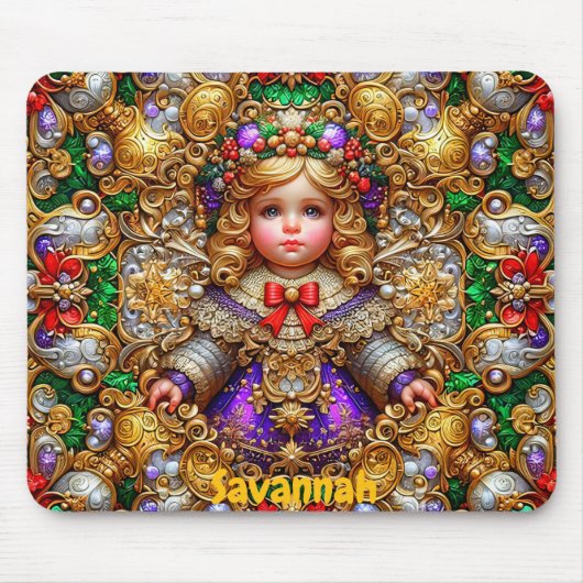 SAVANNAH ~ Vintage Weihnachtsdoll ~ Mousepad (Vorne)