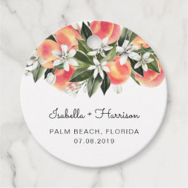 Savannah - Wasserfarbenpfirsiche Gefallen Tag Geschenkanhänger