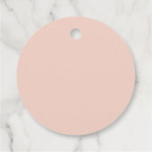 Savannah - Wasserfarbenpfirsiche Gefallen Tag Geschenkanhänger (Rückseite)