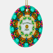 SAVANNAH~ Weihnachtsbilder Personalisierten Frakta Keramik Ornament (Rechts)