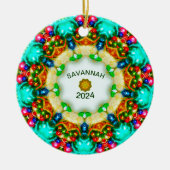 SAVANNAH~ Weihnachtsbilder Personalisierten Frakta Keramik Ornament (Vorne)
