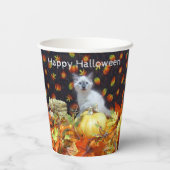 Savannahs Fall / Herbst / Halloween Cat Party Pappbecher (Rückseite)