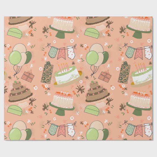 Savannahs Geburtstag Geschenkpapier (Flach)