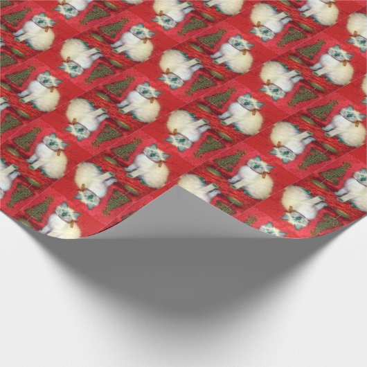 Savannahs Weihnachtsbaum 1 - Katze / Kitten Geschenkpapier (Ecke)