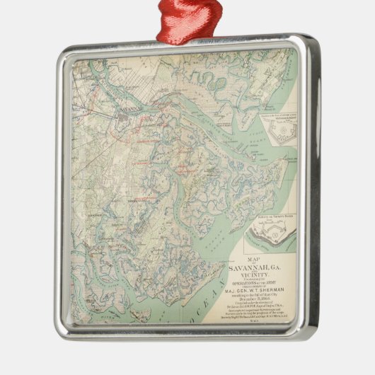 Savanne, GA und Nähe Silbernes Ornament (Links)