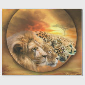 Savanne-Geist-Kunst Giftwrap Geschenkpapier (Flach)