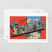 Savanne, Georgia - große Buchstabe-Szenen 2 Postkarte (Vorne/Hinten)