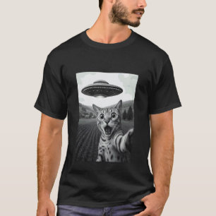 Savanne-Katze Selfie Lustiger Alien-Entführungs-Me T-Shirt