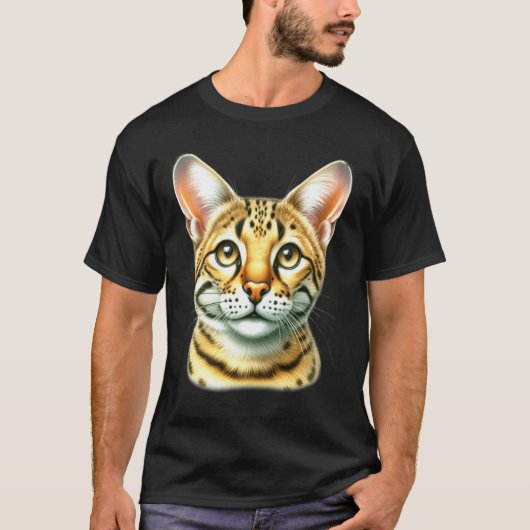 Savanne-Katzenporträt T-Shirt (Vorderseite)