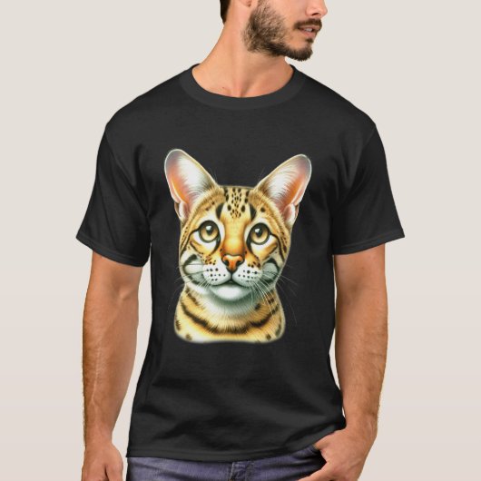Savanne-Katzenporträt T-Shirt (Vorderseite)