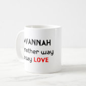 Savanne Liebe Kaffee Tasse (Vorderseite Links)