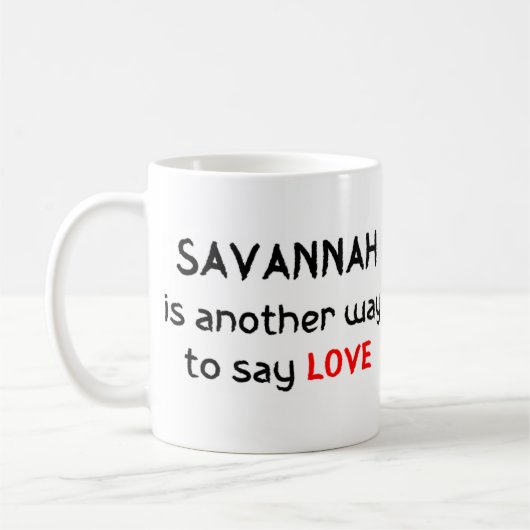 Savanne Liebe Kaffee Tasse (Links)