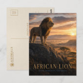 Savanne mit afrikanischen Löwen TIEREN Postkarte (Vorne/Hinten)