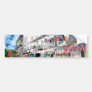 Savanne riverstreet bumber Aufkleber-Flussstraße Autoaufkleber