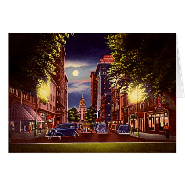 Savanne, Straße Georgia Stier nachts (Vorderseite (Horizontal))