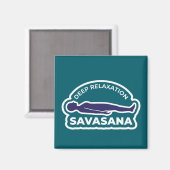 Savasana • Deep Relaxation Corpse Pose Yoga Magnet (Vorderseite/Rückseite)